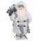 Northlight 16" White Frost Standing Santa Claus Christmas Figurine with Lantern